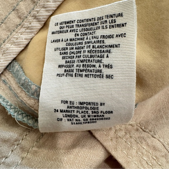 Anthropologie Pilcro And The Letterpress Cream Linen Cotton Pants 6 - Picture 15 of 15
